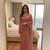 Onion Pink Color embroidery sequence Work Silk Blend Saree
