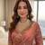 Onion Pink Color embroidery sequence Work Silk Blend Saree