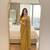 Yellow Color embroidery sequence Work Silk Blend Saree