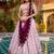 Captivating Lavender Embroidered Silk Marriage Wear Lehenga Choli