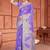 Traditional Lavender Satin silk blend Saree with Peacock Motifs & Rich Pallu