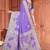 Traditional Lavender Satin silk blend Saree with Peacock Motifs & Rich Pallu