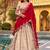Fashionable Cream Zari Weaving Silk Wedding Wear Lehenga Choli