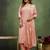 peach fancy viscose rayon kurta set