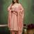 peach fancy viscose rayon kurta set