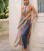 multicolor fancy georgette kurta set