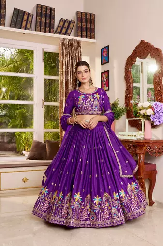 PURE CREAP SILK PREMIUM QUALITY WEDDING SPECIAL WESTERN LEHNGHA CHOLI