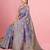 Lavender Satin silk blend Saree with Copper Zari Meena Floral Work 