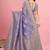 Lavender Satin silk blend Saree with Copper Zari Meena Floral Work 