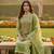 Green color beautiful shimmer jacquard fabric ethnic partywear salwar kameez