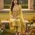 Yellow color beautiful shimmer jacquard fabric ethnic partywear salwar kameez