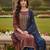 Brown color beautiful shimmer jacquard fabric ethnic partywear salwar kameez
