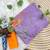 Lavender Color digital prints flower and hand cutdana work Silk Blend Saree