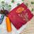 Maroon Color digital prints flower and hand cutdana work Silk Blend Saree