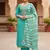 Firozi color modal butti fabric woven and embroidered ethnic suit for girls