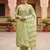 Pista color modal butti fabric woven and embroidered ethnic suit for girls
