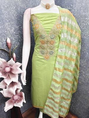 Pista color modal butti fabric woven and embroidered ethnic suit for girls 4