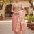 Pink color modal butti fabric woven and embroidered ethnic suit for girls