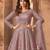 Mauve color bollywood style designer anarkali dress for ceremonial looks