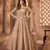 Beige color bollywood style designer anarkali dress for ceremonial looks
