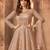 Beige color bollywood style designer anarkali dress for ceremonial looks