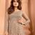 Beige color stylish ethnic partywear anarkali dress for trendy girls