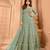 Green color stylish ethnic partywear anarkali dress for trendy girls