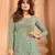 Green color stylish ethnic partywear anarkali dress for trendy girls