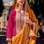 Pink color bambarg russian silk fabric ceremonial graceful partywear salwar kameez