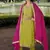 Mahendi color bambarg russian silk fabric ceremonial graceful partywear salwar kameez