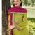 Mahendi color bambarg russian silk fabric ceremonial graceful partywear salwar kameez