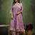 lavender fancy viscose rayon kurta set