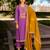 Lavender color bambarg russian silk fabric ceremonial graceful partywear salwar kameez