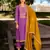 Lavender color bambarg russian silk fabric ceremonial graceful partywear salwar kameez