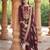 Maroon color banglori silk fabric wevon jacquard designer ethnic partywear suit