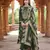 Green color banglori silk fabric wevon jacquard designer ethnic partywear suit