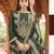 Green color banglori silk fabric wevon jacquard designer ethnic partywear suit
