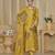 Yellow color beautiful silk fabric designer ceremonial looks ethnic suit