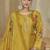Yellow color beautiful silk fabric designer ceremonial looks ethnic suit