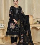 Black color beautiful silk fabric designer ceremonial looks ethnic suit