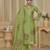 Green color beautiful silk fabric designer ceremonial looks ethnic suit