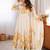 Stunning White Floral Printed Organza Festival Wear Anarkali Suit