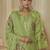 Green color beautiful silk fabric designer ceremonial looks ethnic suit