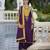 Purple color gajji silk fabric designer embroidery work graceful ceremonial wear salwar kameez