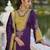 Purple color gajji silk fabric designer embroidery work graceful ceremonial wear salwar kameez
