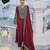 Maroon color gajji silk fabric designer embroidery work graceful ceremonial wear salwar kameez