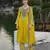Yellow color gajji silk fabric designer embroidery work graceful ceremonial wear salwar kameez