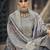 Grey color silk cotton fabric designer partywear ethnic ceremonial suit