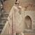 Cream color silk cotton fabric designer partywear ethnic ceremonial suit