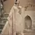 Cream color silk cotton fabric designer partywear ethnic ceremonial suit